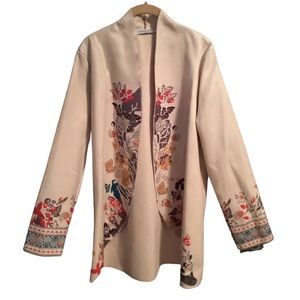 Misslook open front floral design jacket. Size XL